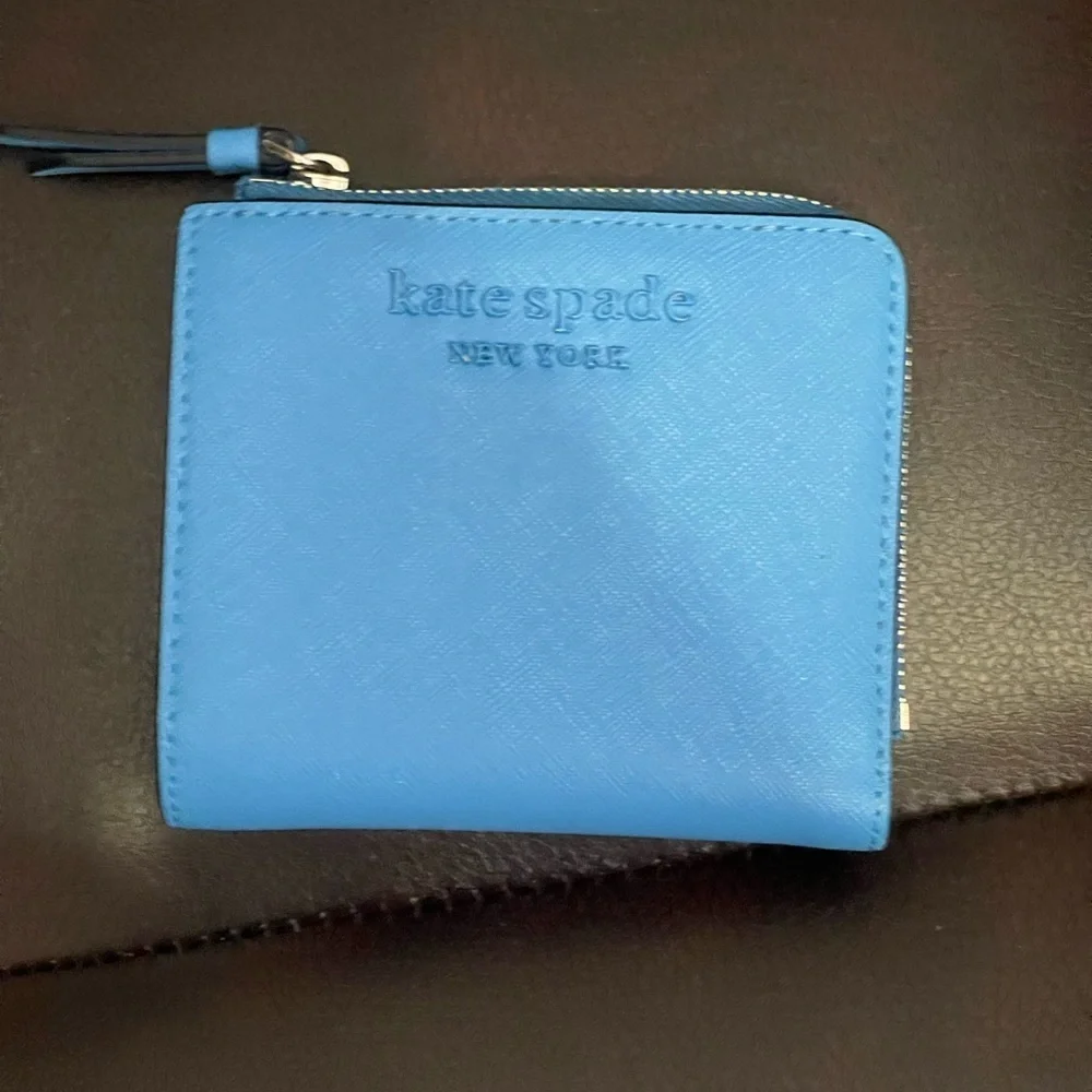 Kate Spade Sky Blue Zip Wallet